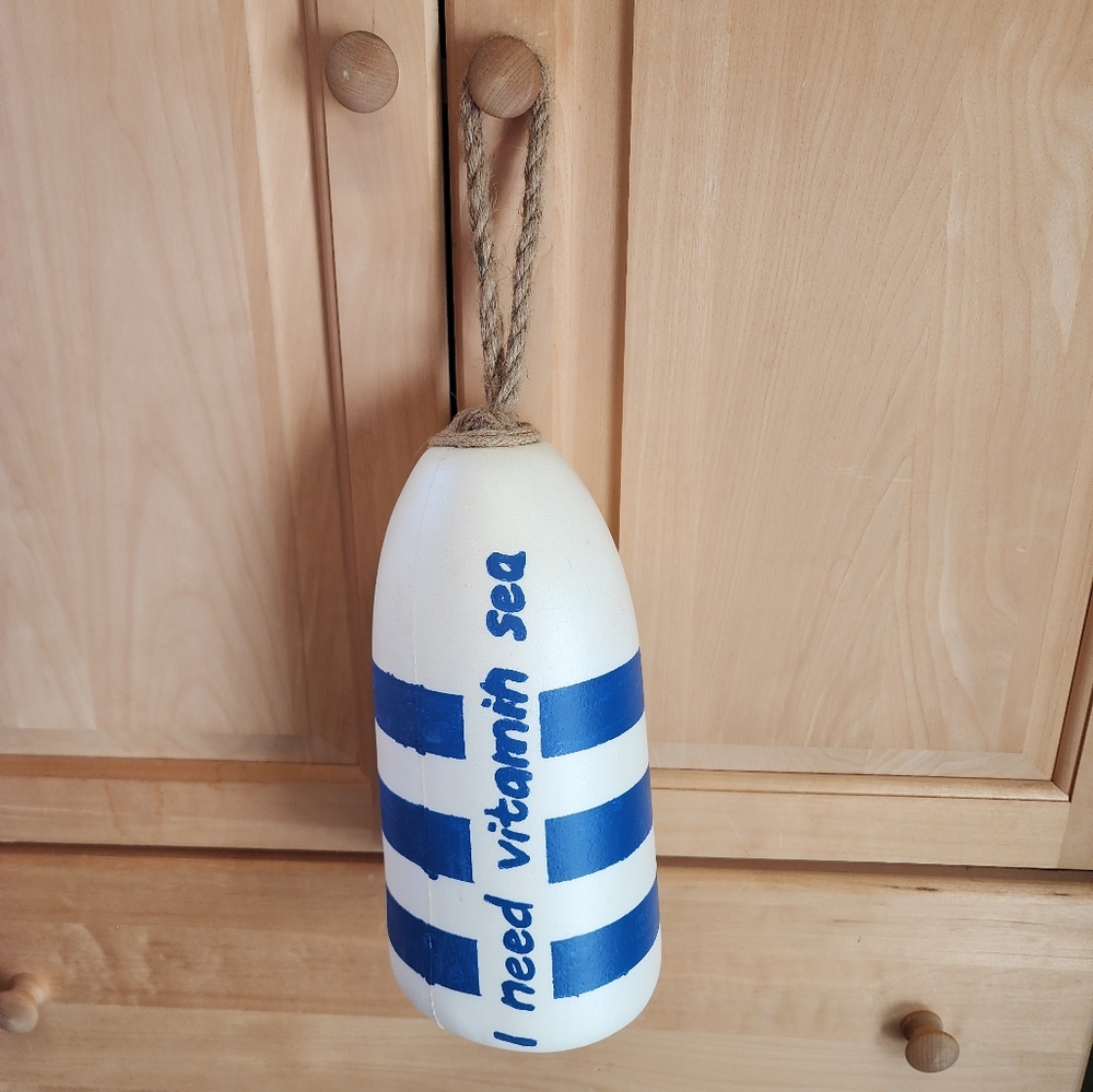 "I need vitamin sea" nautical, decorative buoy handmade